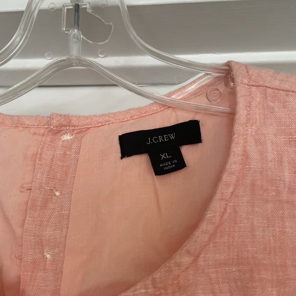 JCrew Peach Button Back 100% Linen Shift - Picture 6 of 14